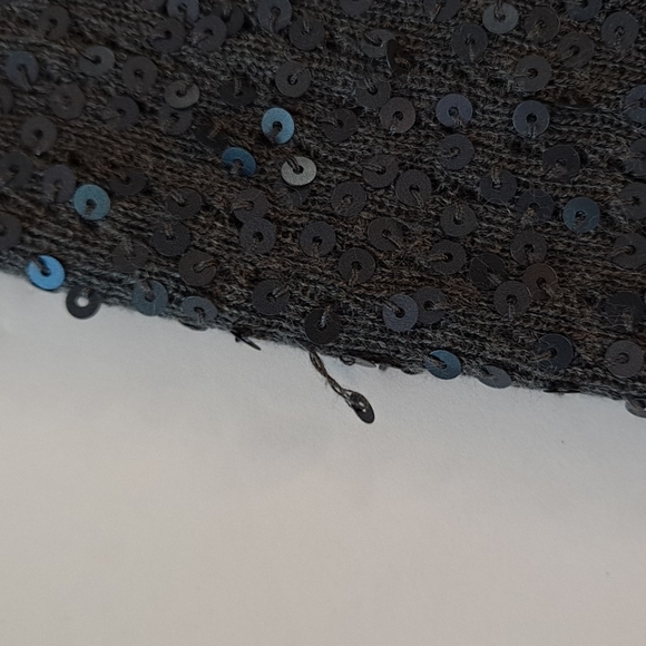 C by Bloomingdale's size medium sequin cardigan with snap. - Picture 4 of 4